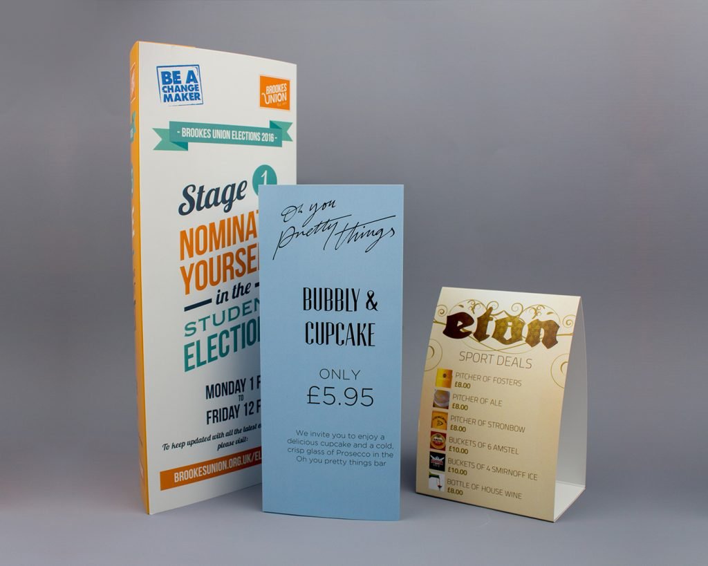 Table Tents Printing Birmingham